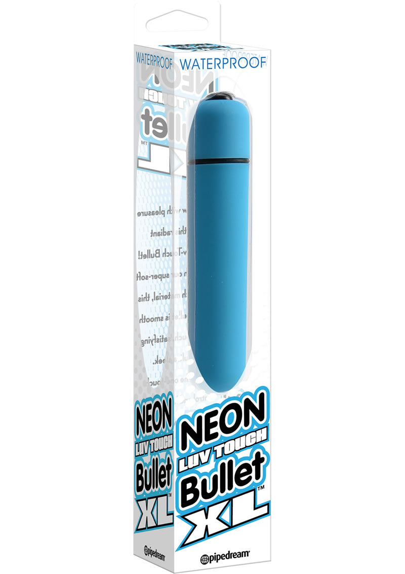 Bala Neon Luv Touch XL resistente al agua de 3,25 pulgadas, color azul