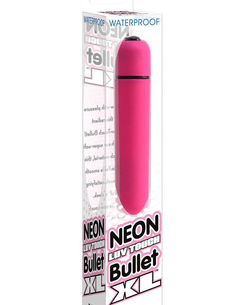 Bala Neon Luv Touch XL resistente al agua de 3,25 pulgadas, color rosa