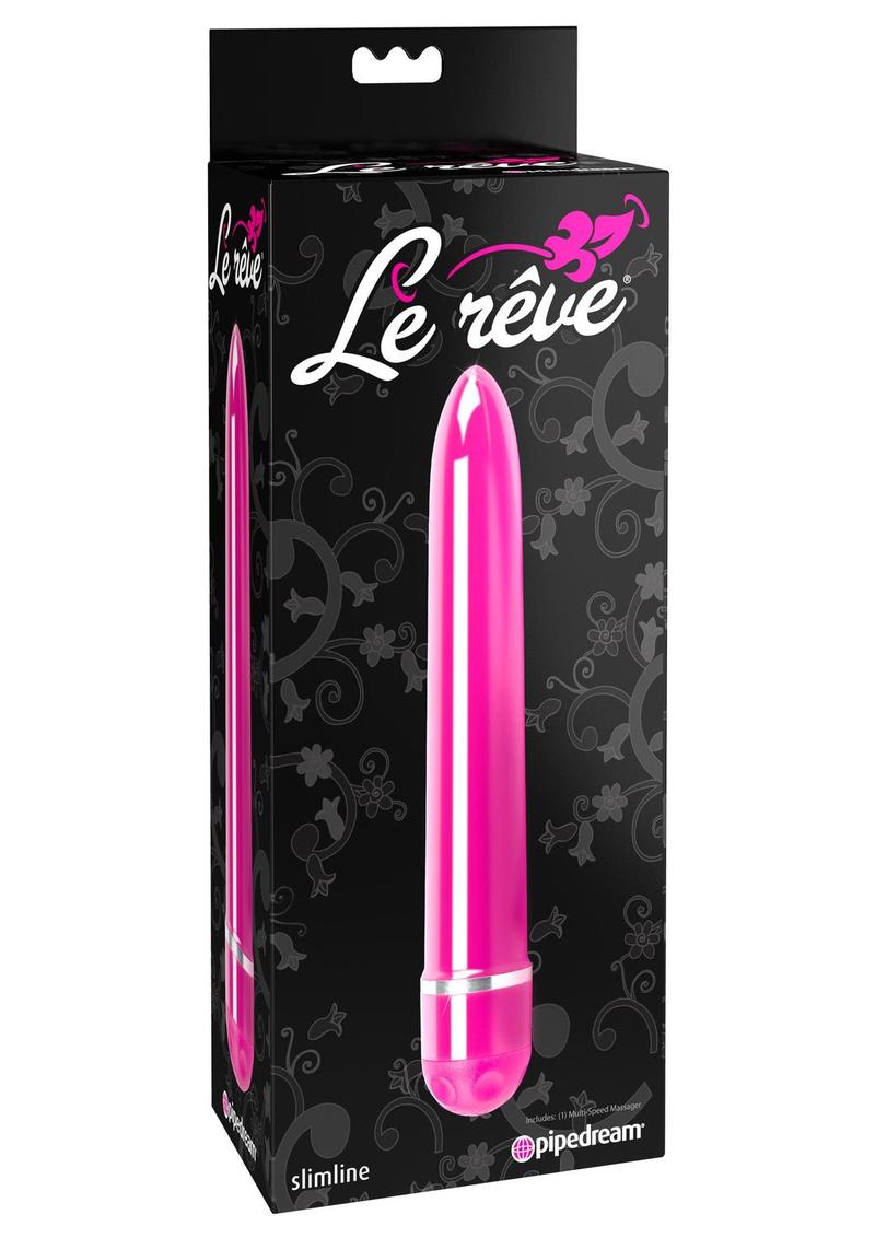 Le Reve Slimline Massager Waterproof 8.5 Inch Pink