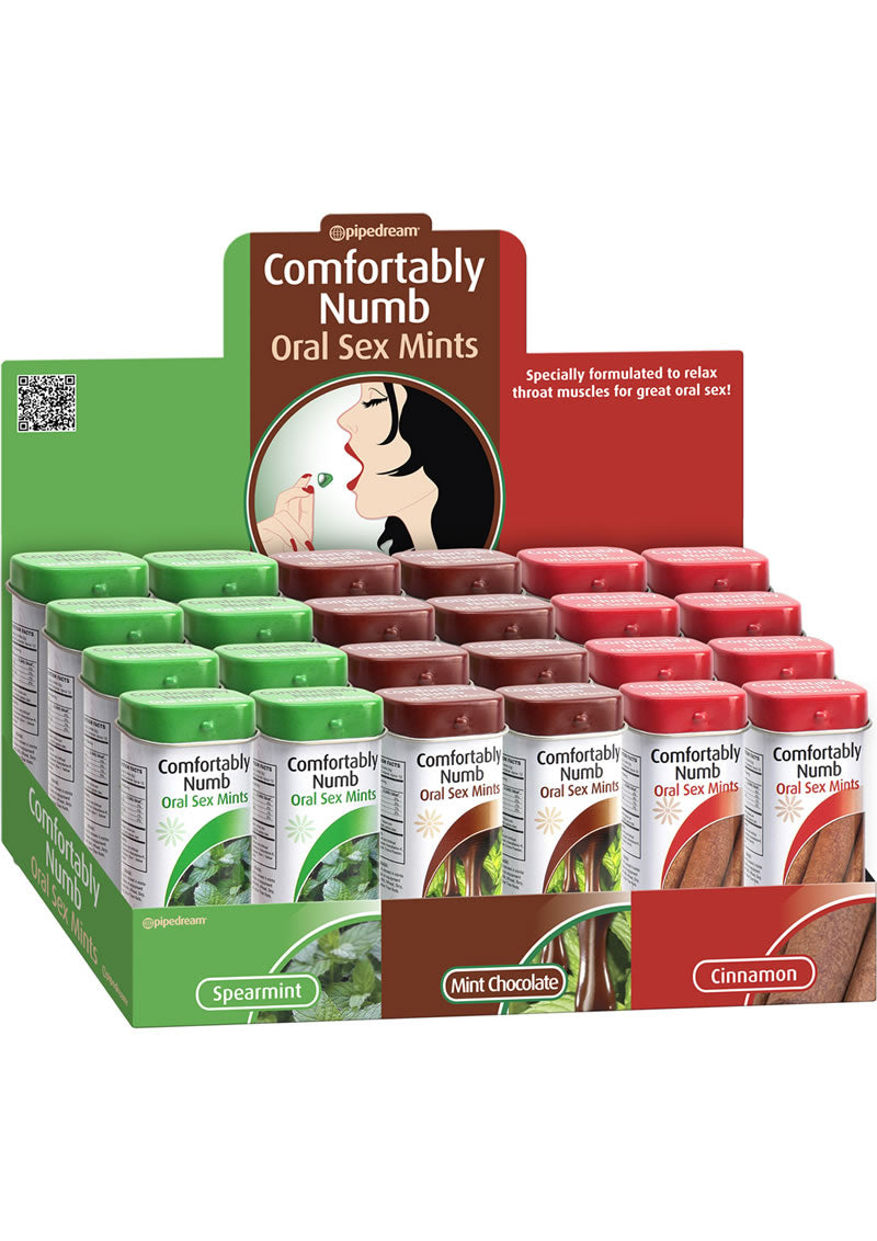 Comfortably Numb Oral Sex Mints Assorted 24 Piece Display