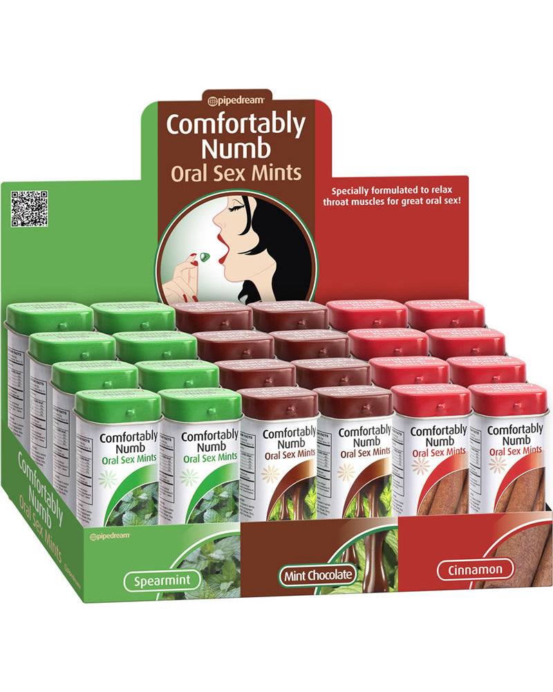Surtido de 24 mentas para sexo oral Comfortably Numb