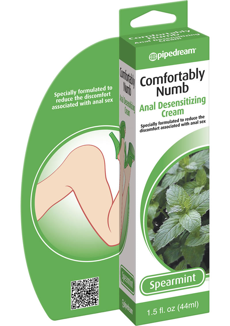 Crema desensibilizante anal Comfortably Numb con sabor a menta verde, 1,5 onzas