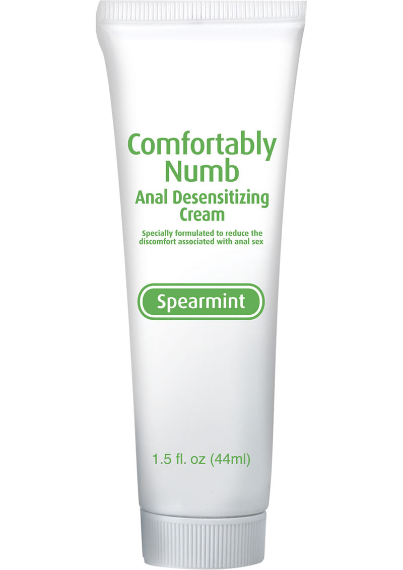 Crema desensibilizante anal Comfortably Numb con sabor a menta verde, 1,5 onzas