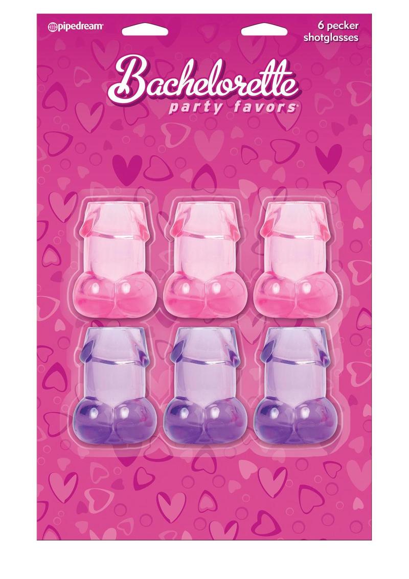 Bachelorette Party Pecker Shot Glasses 6 Count