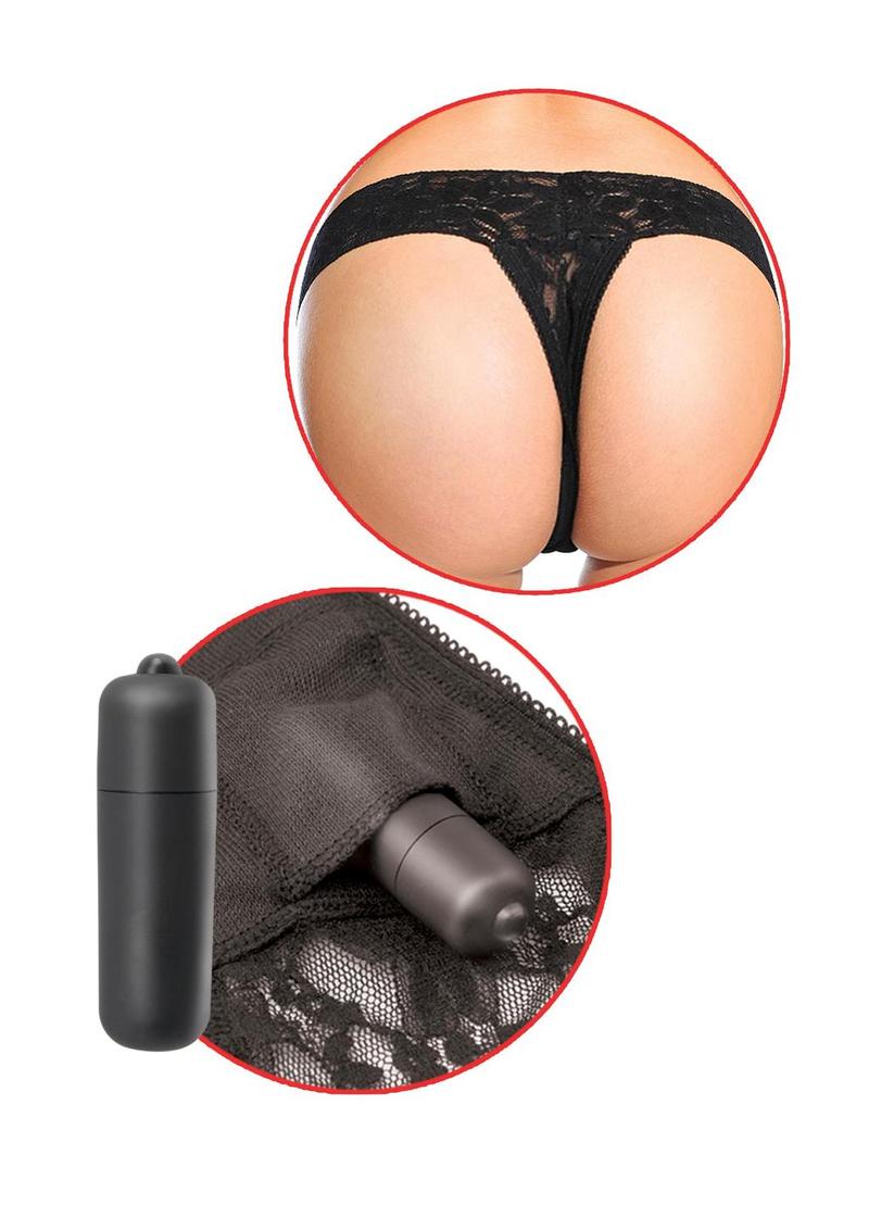 Braguitas vibradoras Fetish Fantasy Hanky ​​Spank Me de talla grande en color negro