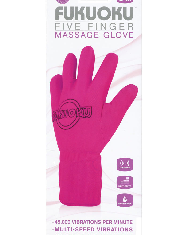 Fukuoku 5 Finger Massage Glove Left Hand Waterproof Pink