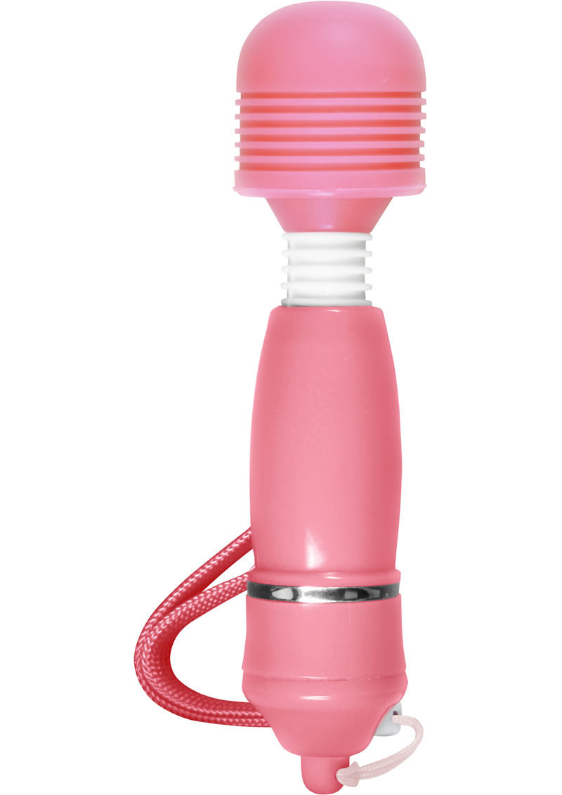 Mini masajeador con punta de silicona iWatchi de The Velvet Kiss Collection, resistente al agua, color rosa