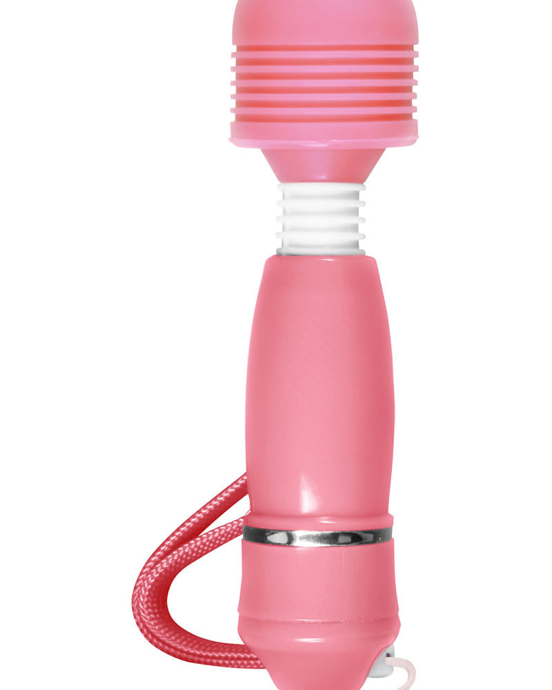 Mini masajeador con punta de silicona iWatchi de The Velvet Kiss Collection, resistente al agua, color rosa