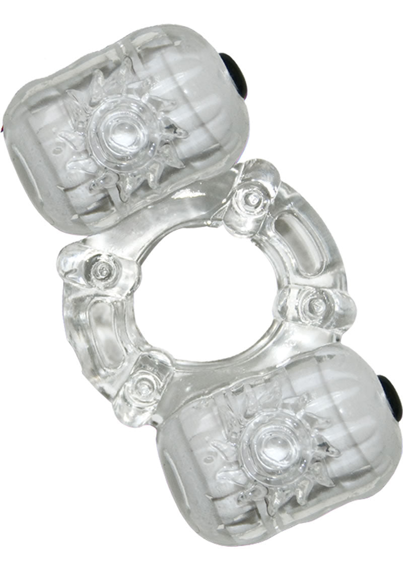 Anillo para el pene Hero Double Pleaser Teaser resistente al agua y transparente