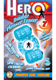 Hero Double Pleaser Teaser Cock Ring Waterproof Blue