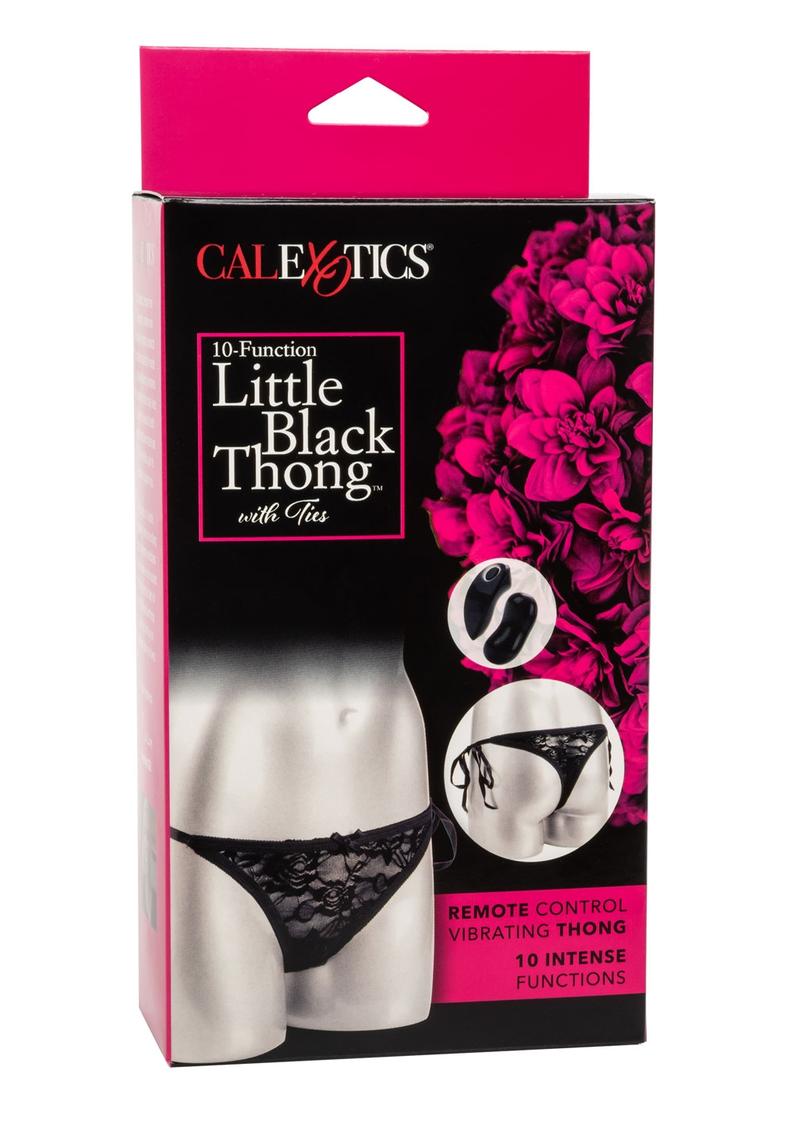 Little Black Panty Thong With Ties Remote Control Waterproof