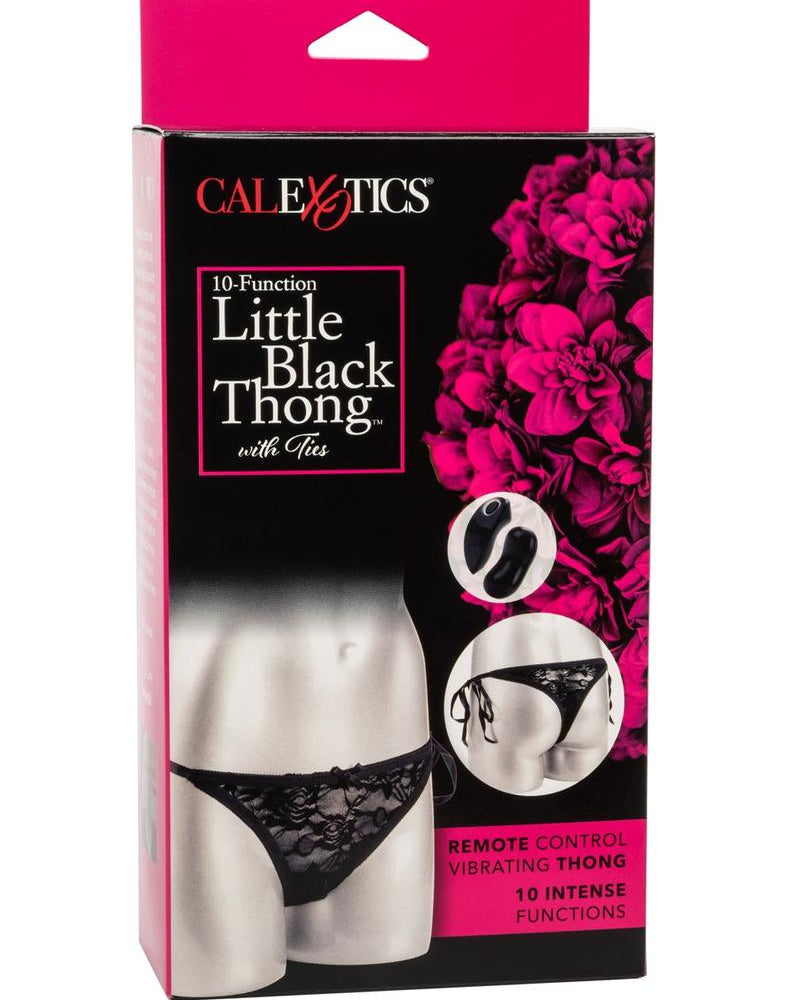 Little Black Panty Thong With Ties Remote Control Waterproof