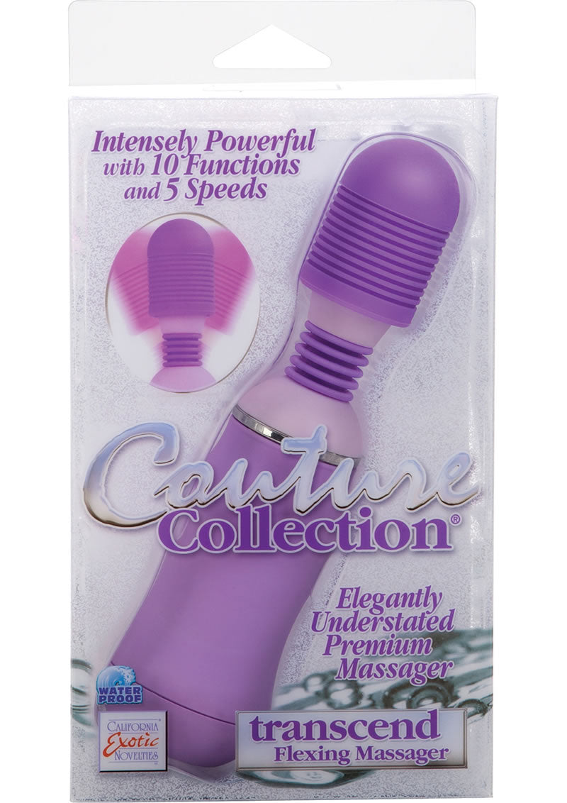 Masajeador flexible de silicona Transcend de Couture Collection, resistente al agua, 7,25 pulgadas, color morado
