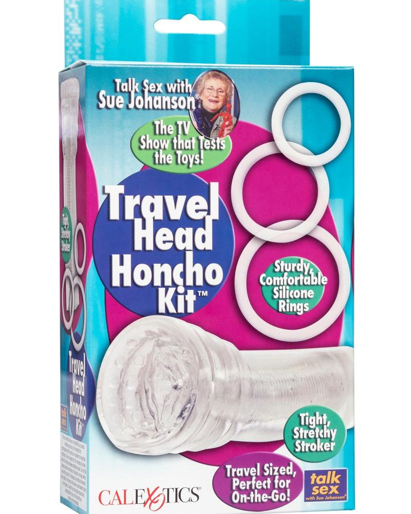 Kit masturbador y anillos para el pene Travel Head Honcho transparente