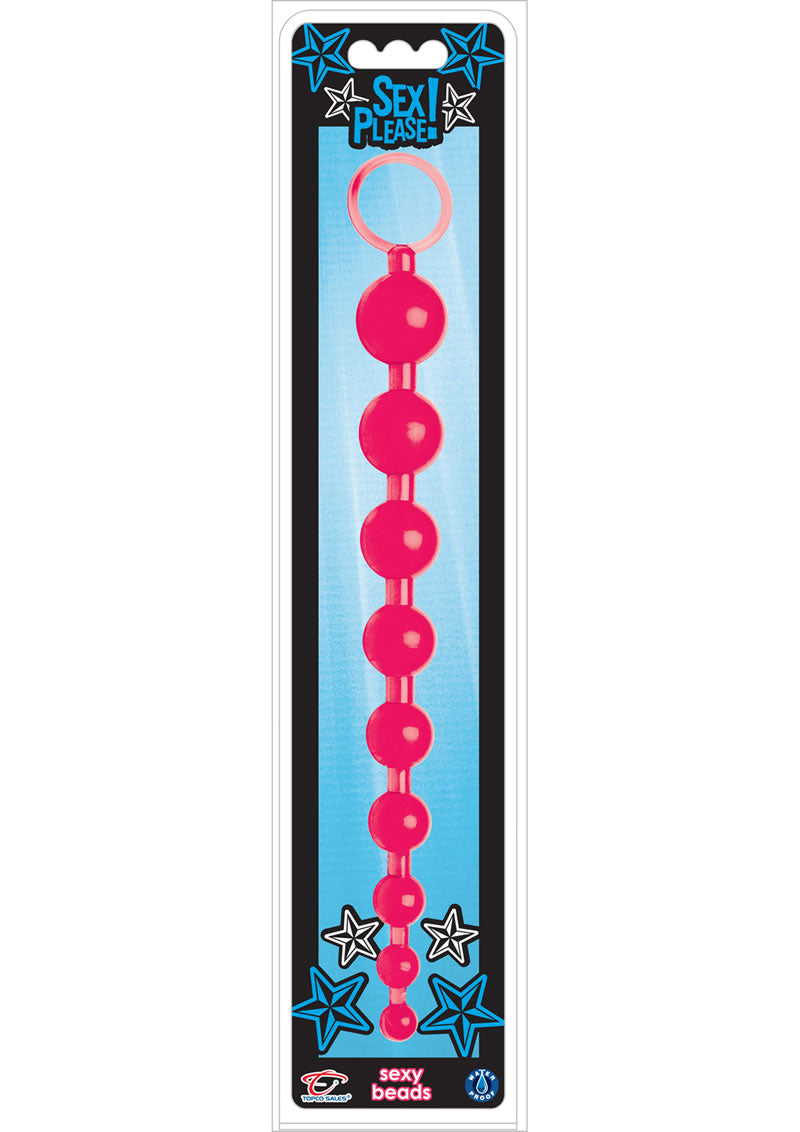 Sex Please Sexy Beads  Waterproof 9.25 Inch Pink