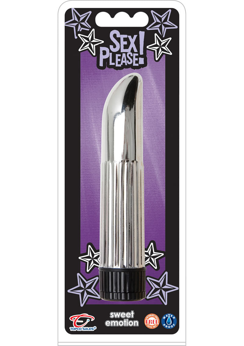 Sex Please Sweet Emotion Vibrator Waterproof 5 Inch Silver