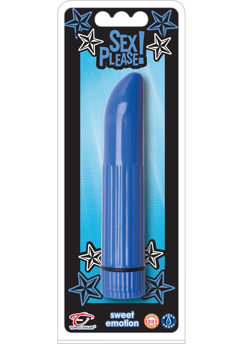 Vibrador Sex Please Sweet Emotion resistente al agua, 5 pulgadas, color azul