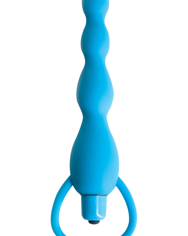 Climax Silicone Vibrating Bum Beads Waterproof Blue