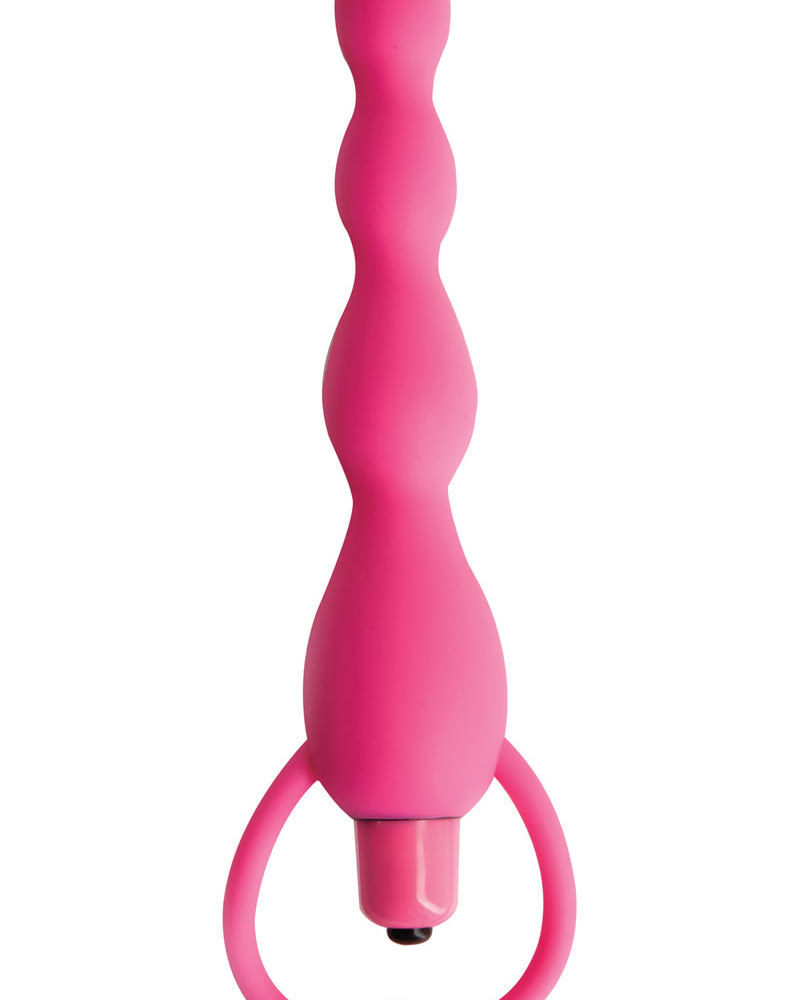 Climax Silicone Vibrating Bum Beads Waterproof Pink