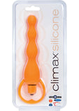 Climax - Perlas vibradoras de silicona para el trasero, resistentes al agua, color naranja