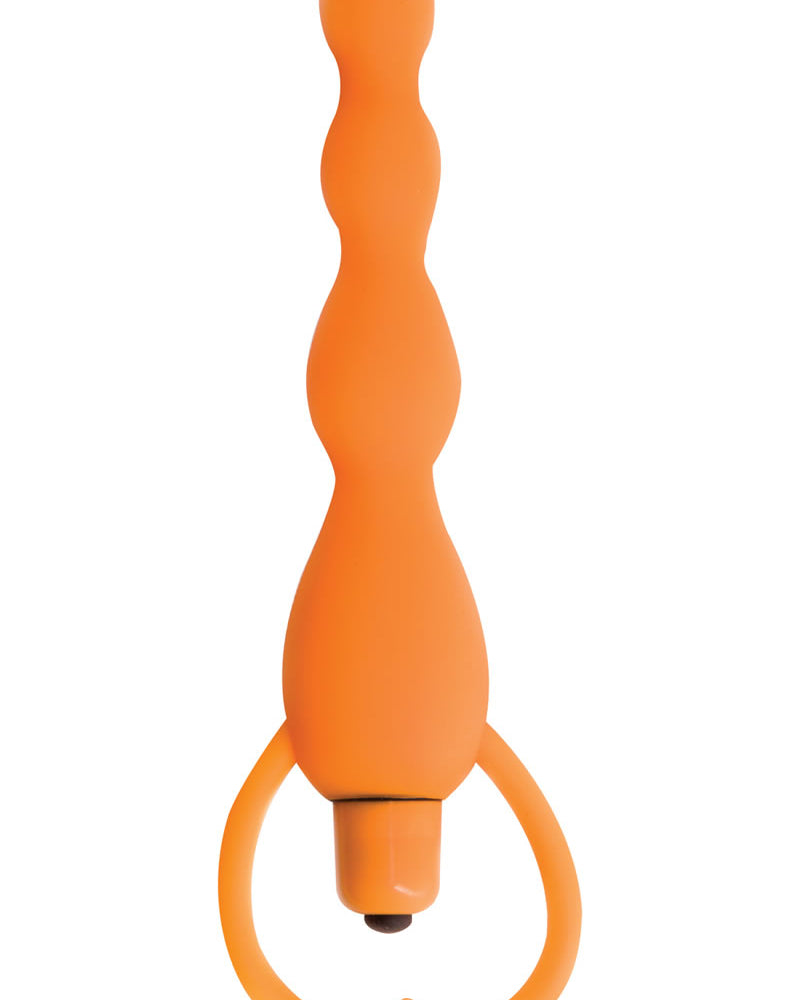 Climax Silicone Vibrating Bum Beads Waterproof Orange