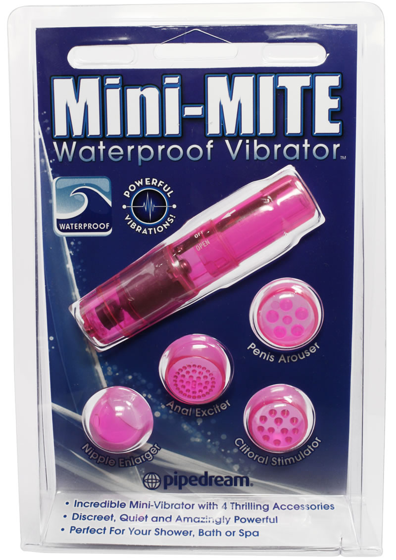 Mini vibrador para ácaros resistente al agua, color rosa