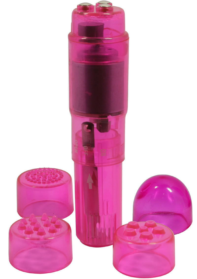 Mini vibrador para ácaros resistente al agua, color rosa