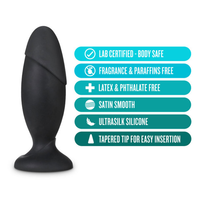 Anal Adventures - Platinum - Silicone Rocket Plug - Black