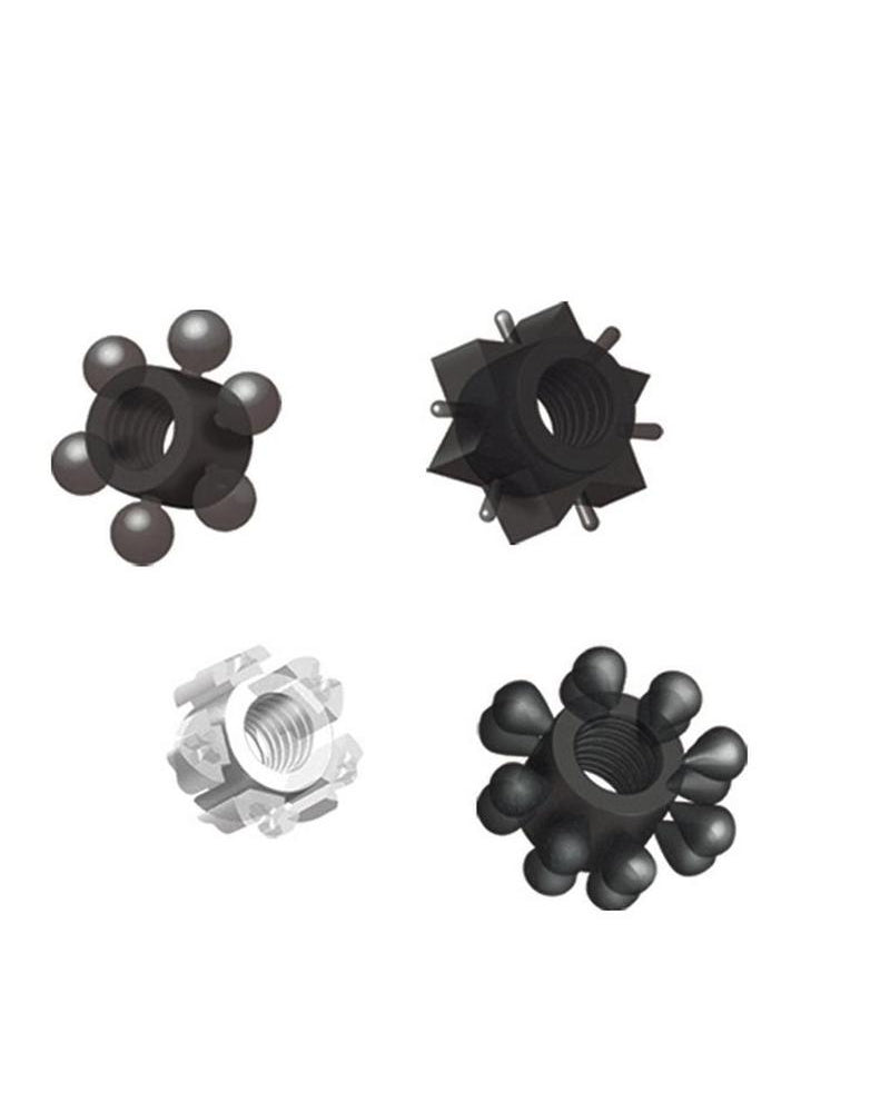 Anillos de gelatina para el pene Hung Pleasure Stars, paquete de 6