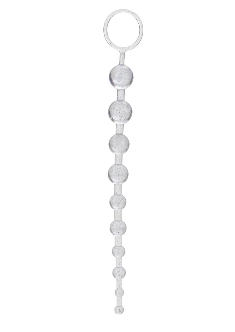 Oro puro extremo platino x 10 cuentas 10,25 pulgadas blanco
