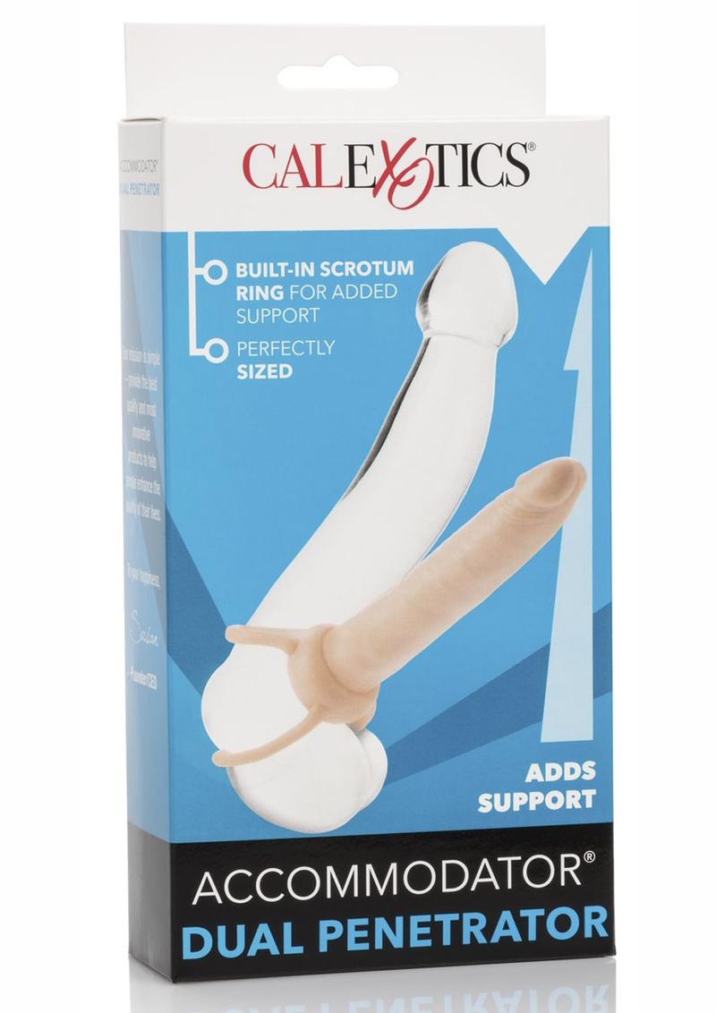 Accommodator Dual Penetrator Strap-On - Ivory/Black