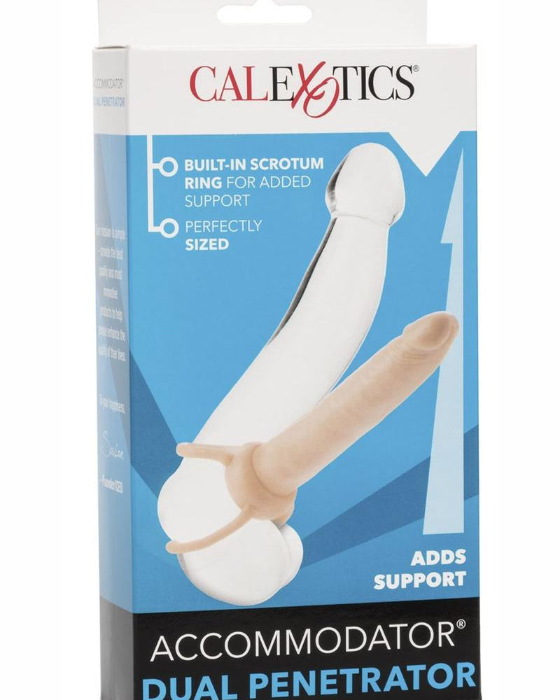 Accommodator Dual Penetrator Strap-On - Ivory/Black
