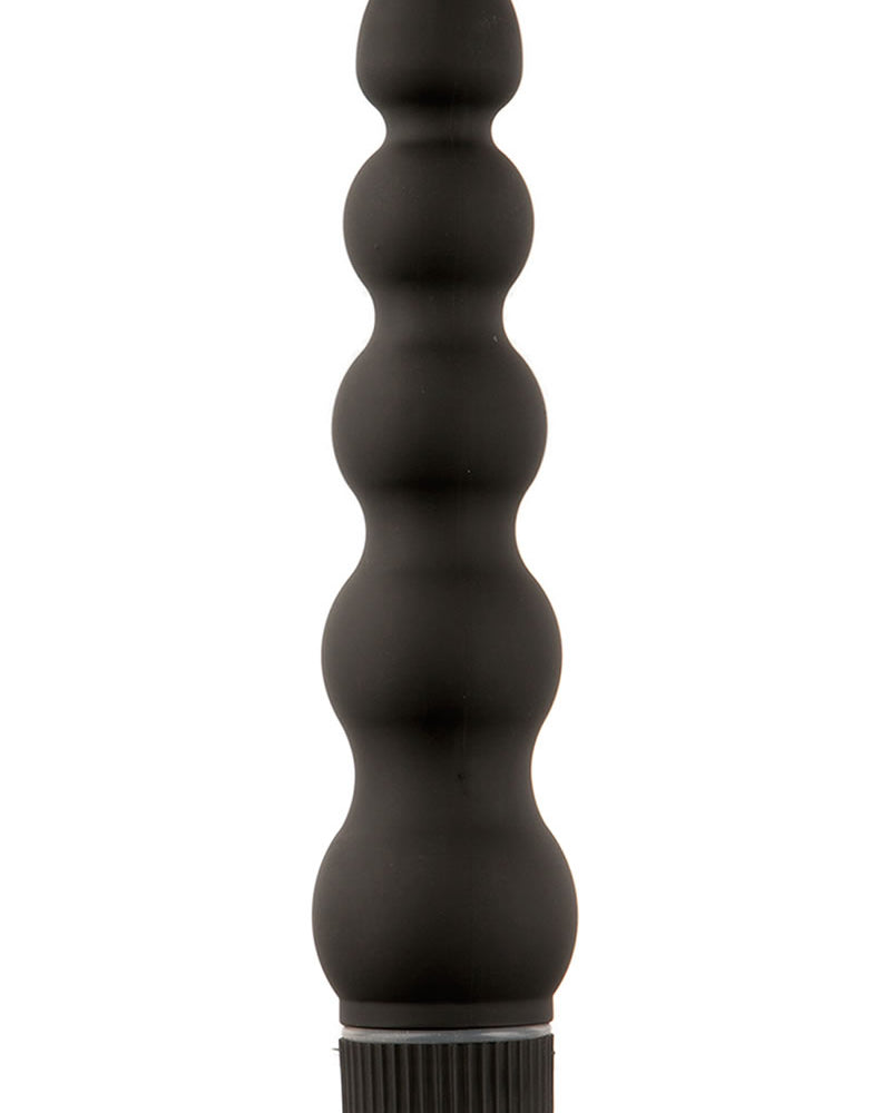Vibrador acanalado Black Magic resistente al agua de 7 pulgadas, color negro