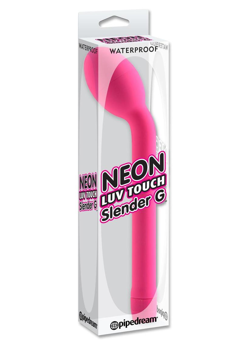 Neon Luv Touch Slender G Vibrator Waterproof 7.25 Inch Pink