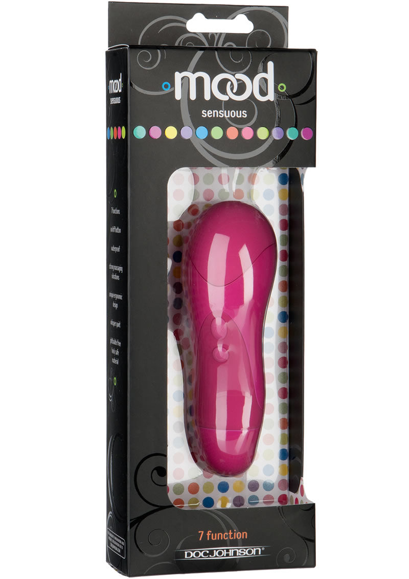 Masajeador Mood Sensuous de 7 funciones, resistente al agua, color rosa