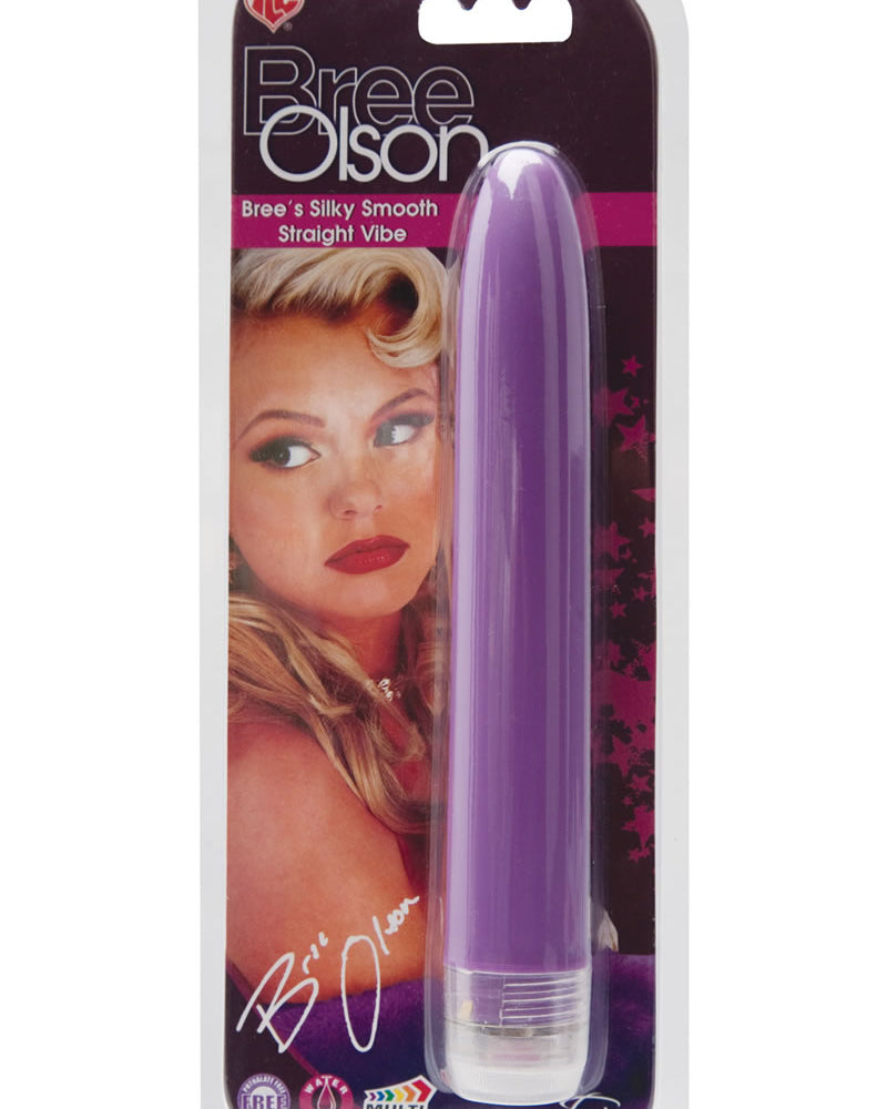 Vibrador liso y sedoso Brees de Bree Olson, resistente al agua, morado