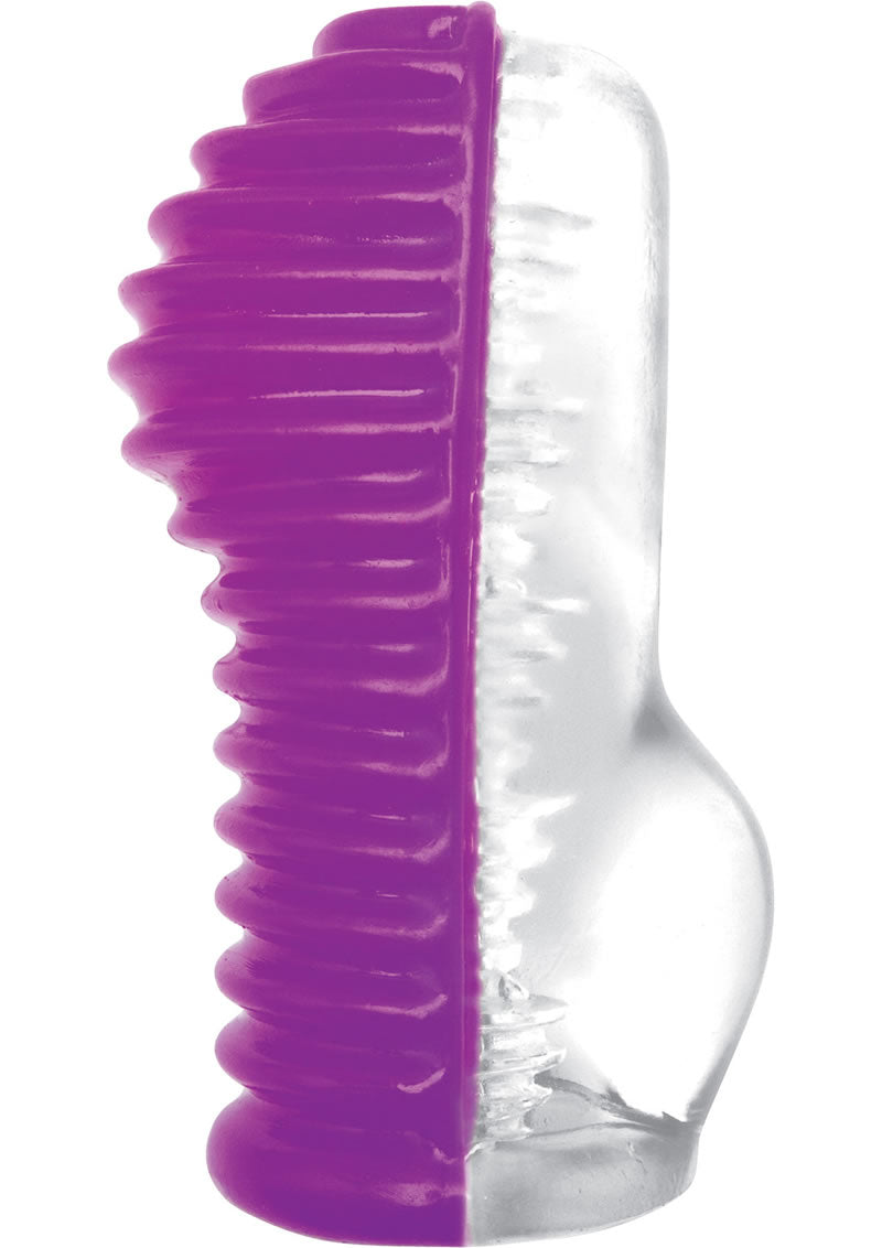 Masturbador manual Climax Gems Amethyst resistente al agua y morado