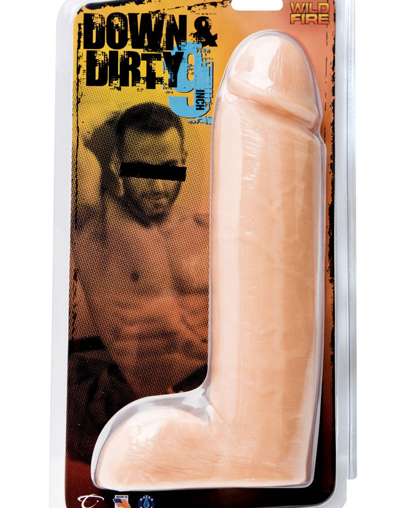 Consolador Wildfire Down And Dirty resistente al agua de 23 cm en color carne