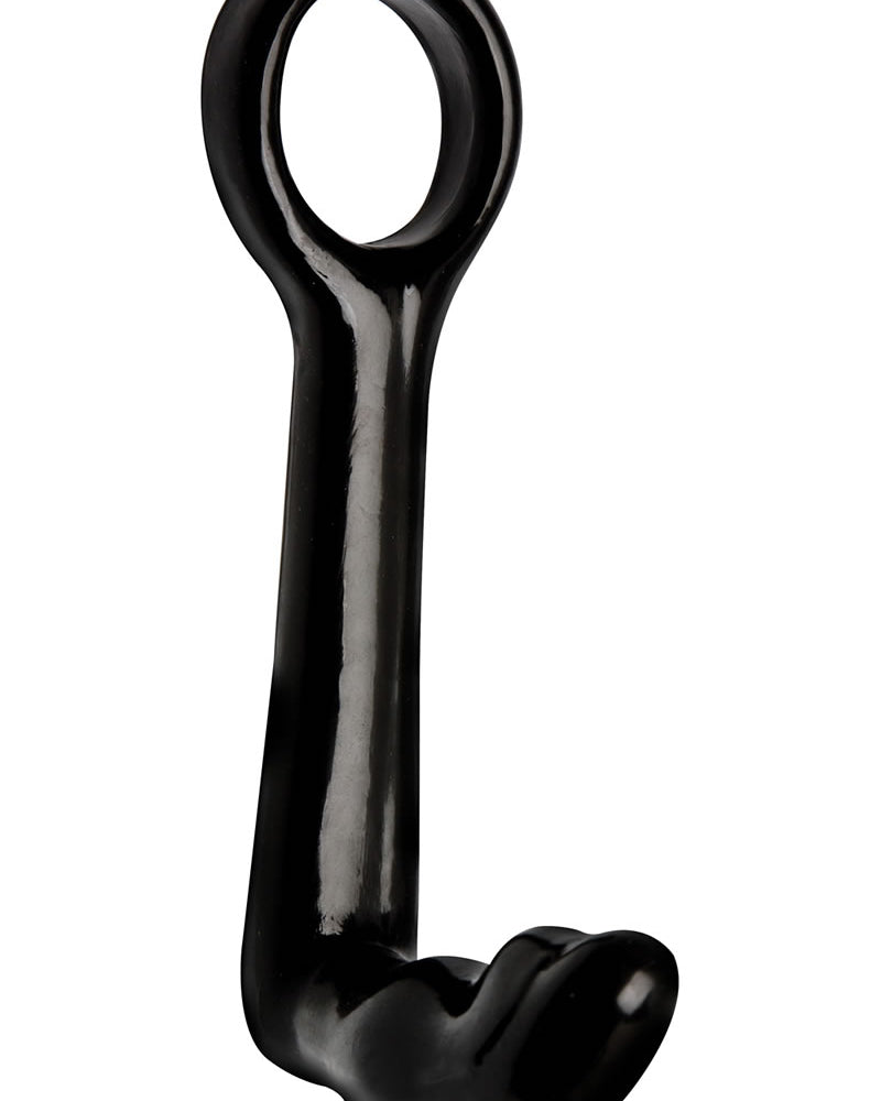 Tapón anal y anillo para el pene Wildfire Down And Dirty Plug And Tug, resistente al agua, 4,5 pulgadas, color negro