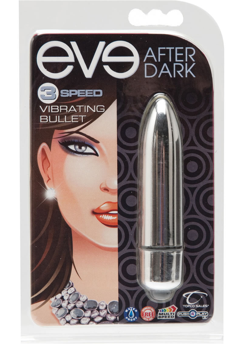 Eve After Dark 3 Speed Vibrating Bullet Waterproof Silver