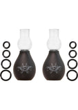 Fashionistas Black Glass Nipple Suckers