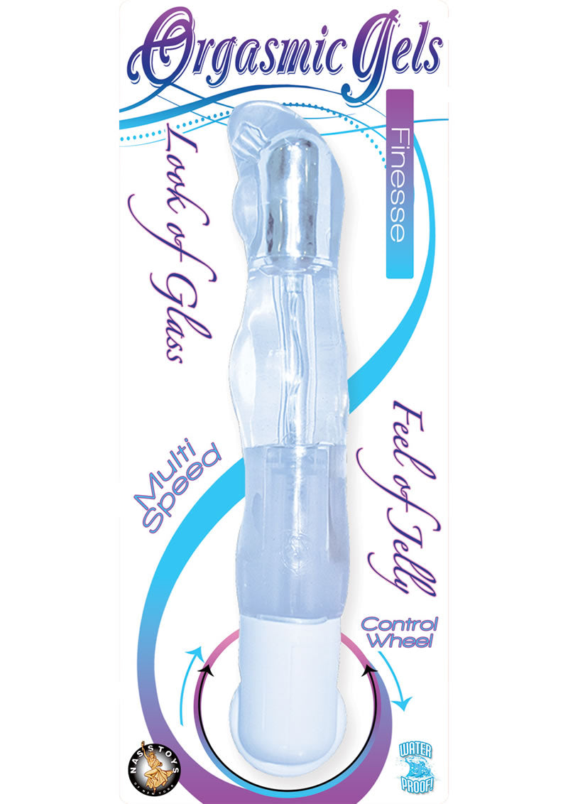 Orgasmic Gels Finesse Vibrator Waterproof Clear