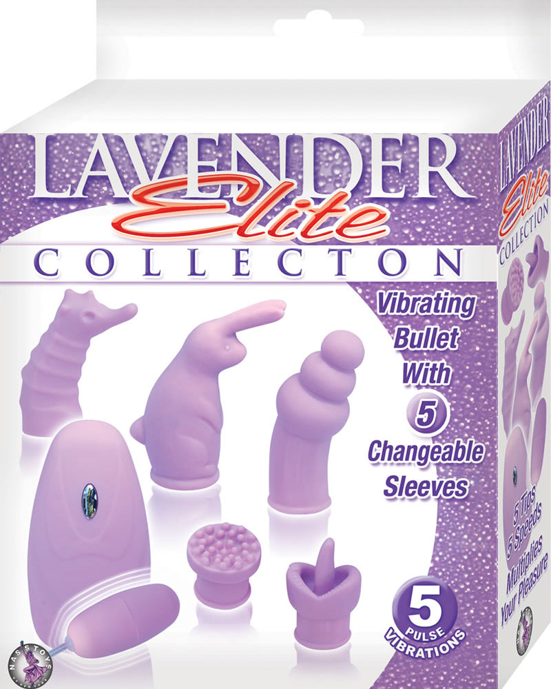 Elite Collection - Bala vibradora con 5 fundas intercambiables, color lavanda