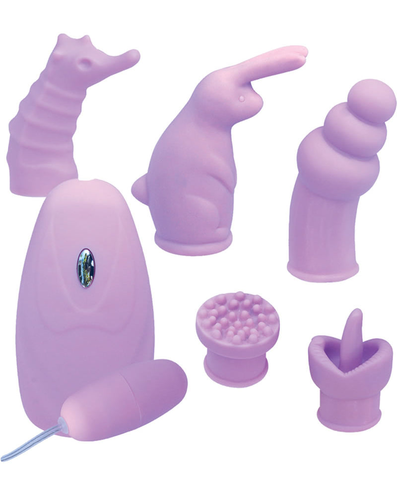 Elite Collection - Bala vibradora con 5 fundas intercambiables, color lavanda