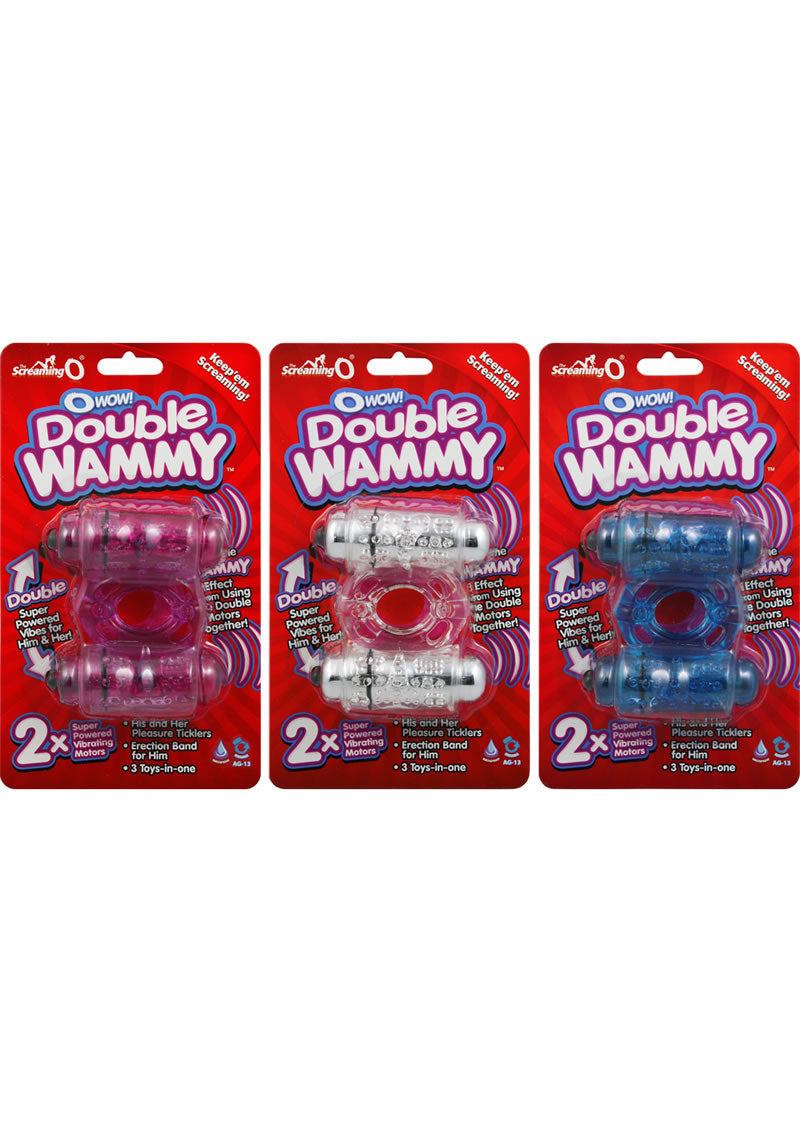 Anillo para el pene O Wow Double Wammy resistente al agua, 6 unidades por caja