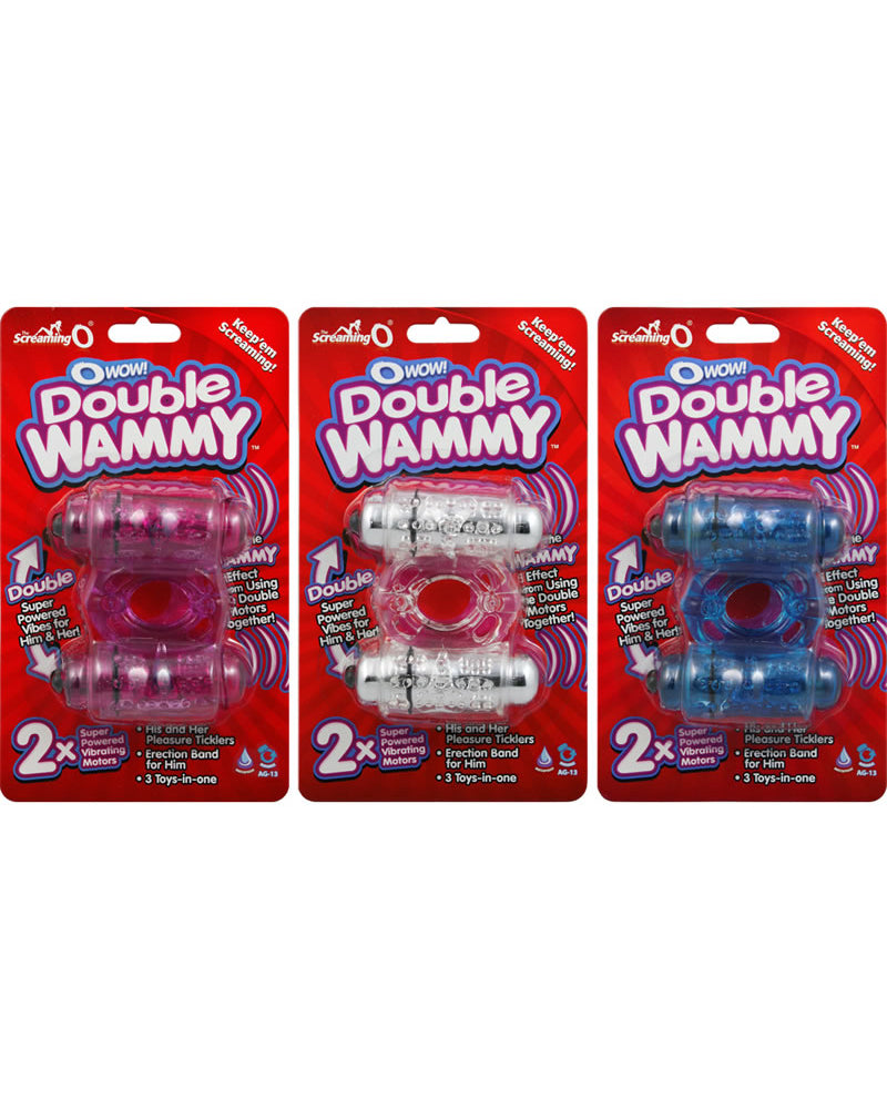 Anillo para el pene O Wow Double Wammy resistente al agua, 6 unidades por caja
