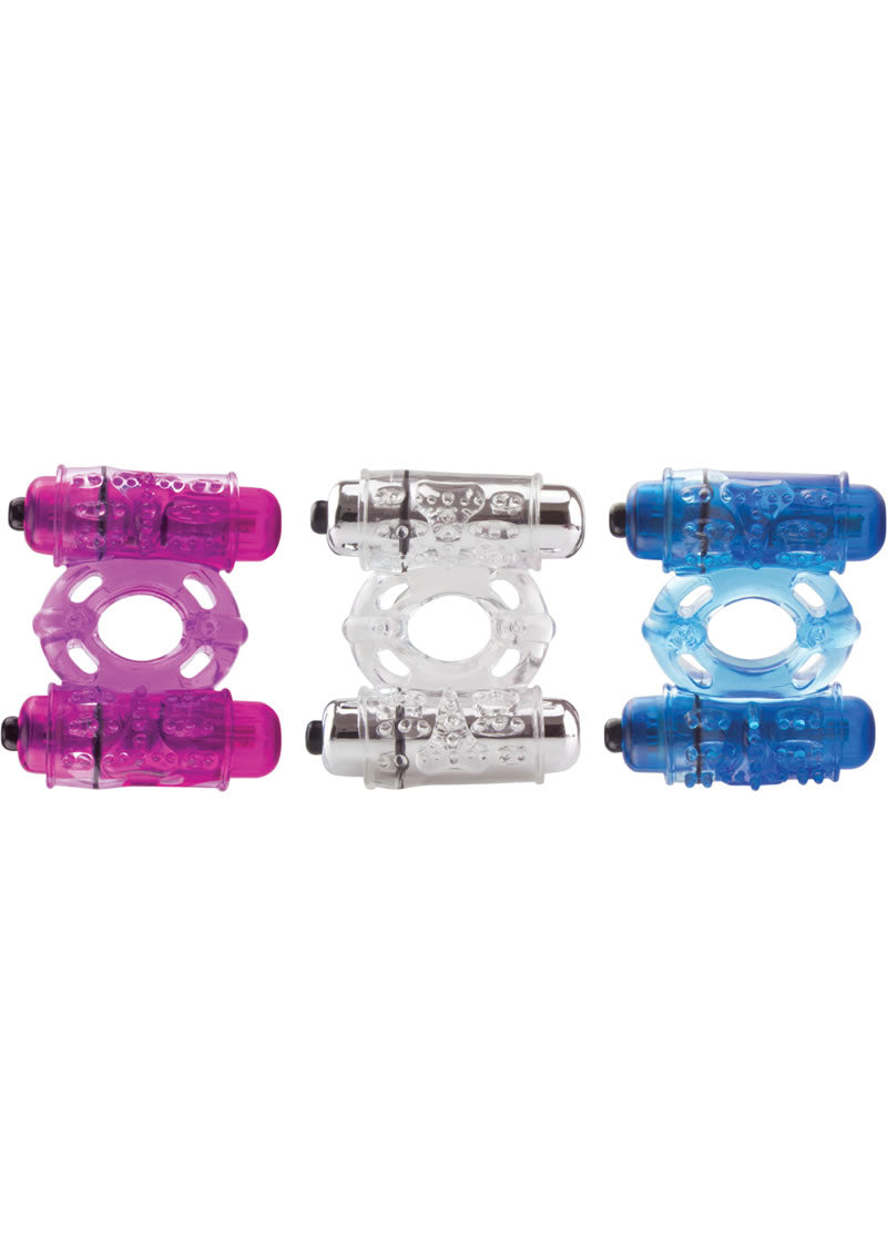Anillo para el pene O Wow Double Wammy resistente al agua, 6 unidades por caja