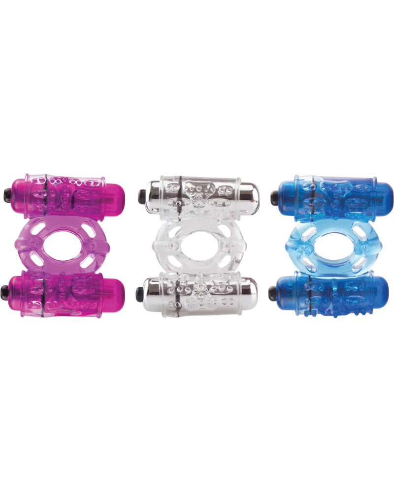Anillo para el pene O Wow Double Wammy resistente al agua, 6 unidades por caja