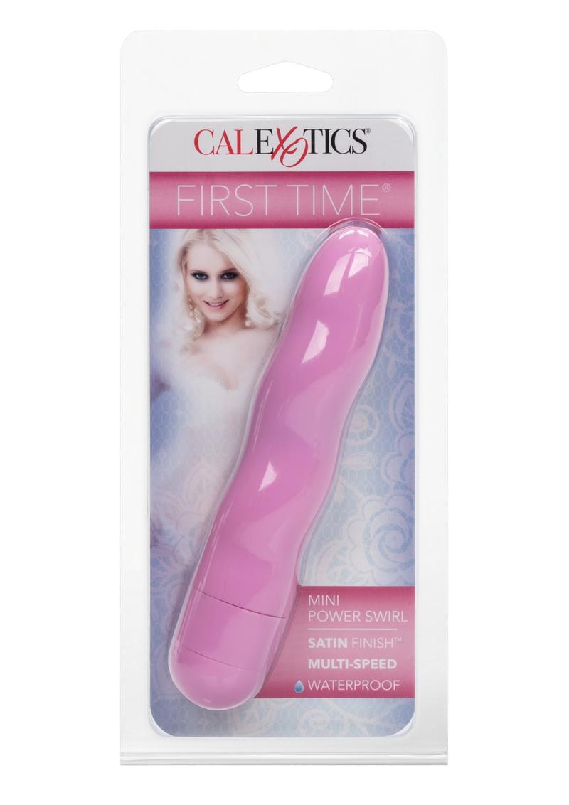 First Time Mini Power Swirl Vibrator Waterproof 4.5 Inch Pink