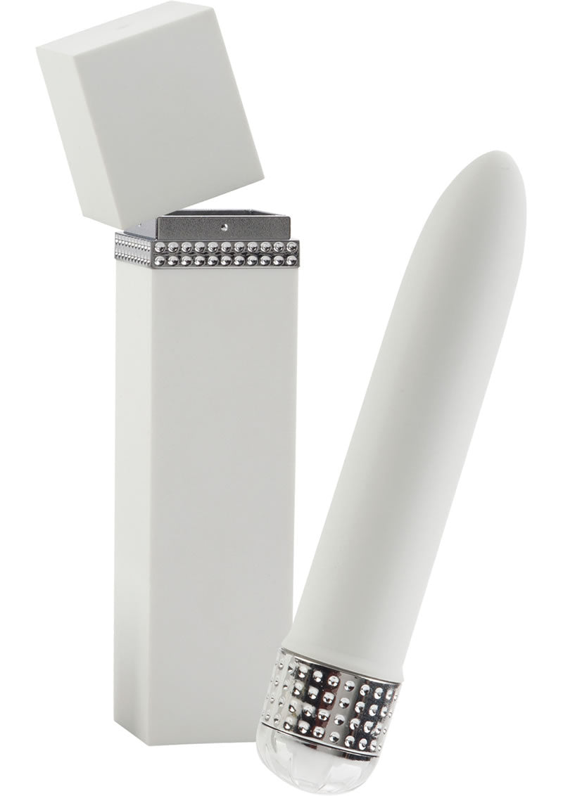 Estuche elegante Hide A Vibe con funda impermeable de 4,5 pulgadas en color blanco